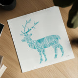 Geometric Animal IV by Courtney Prahl. Shown as a detailed flat fine art print, highlighting archival giclee quality. Available as an archival giclee rolled canvas, fine art paper, or poster print. SKU 48982a.