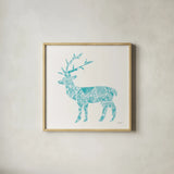 Geometric Animal IV by Courtney Prahl. Shown in a natural wood glass frame for a timeless modern aesthetic. Available as an archival giclee rolled canvas, fine art paper, or poster print. SKU 48982a.