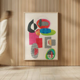 Geometric Collage by Courtney Prahl. shown as over sized large wall art. Available as an archival giclee rolled canvas, fine art paper, or poster print. SKU 52275h.