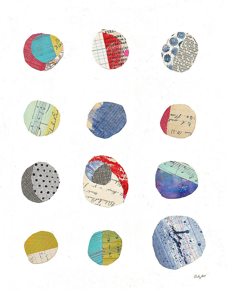 Geometric Collage II on White by Courtney Prahl