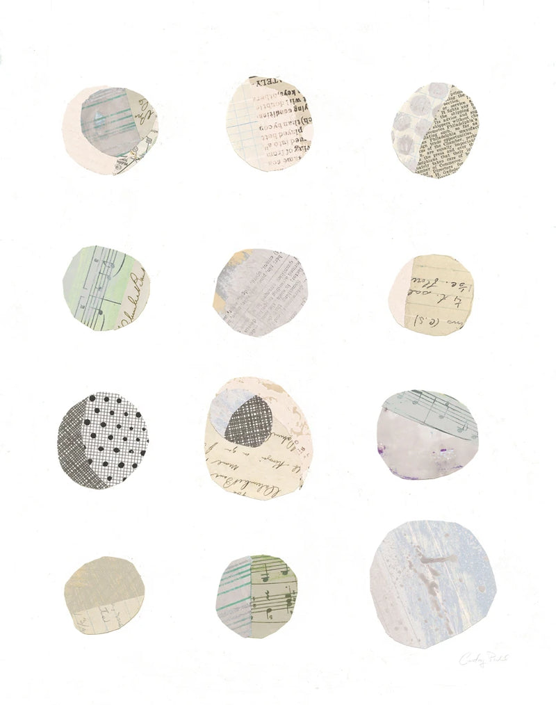 Geometric Collage II on White Neutral by Courtney Prahl