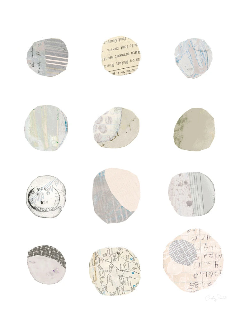 Geometric Collage III Neutral by Courtney Prahl