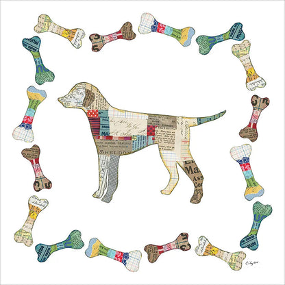 Good Dog II Sq with Border by Courtney Prahl. SKU 25981a. Archival Giclee Fine art print for wall decor.