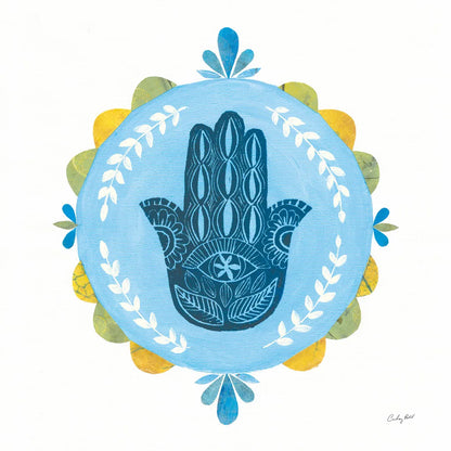 Hamsa Mandala I by Courtney Prahl. SKU 76297a. Archival Giclee Fine art print for wall decor.