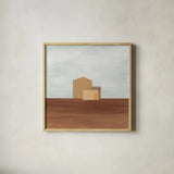 Homeward I by Courtney Prahl. Shown in a natural wood glass frame for a timeless modern aesthetic. Available as an archival giclee rolled canvas, fine art paper, or poster print. SKU 74104a.