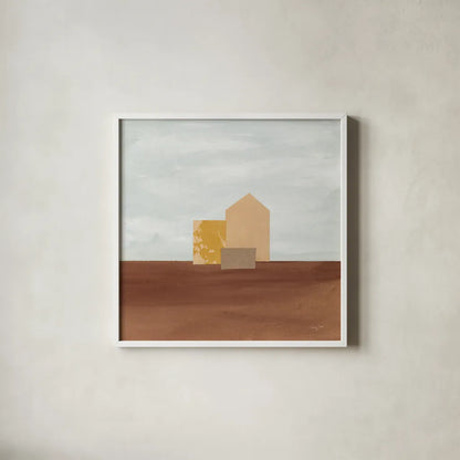 Homeward II by Courtney Prahl. Shown in a crisp white glass frame for a clean and minimalist style. Available as an archival giclee rolled canvas, fine art paper, or poster print. SKU 74105a.