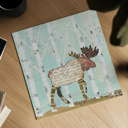 In the Forest I by Courtney Prahl. Shown as a detailed flat fine art print, highlighting archival giclee quality. Available as an archival giclee rolled canvas, fine art paper, or poster print. SKU 22964a.