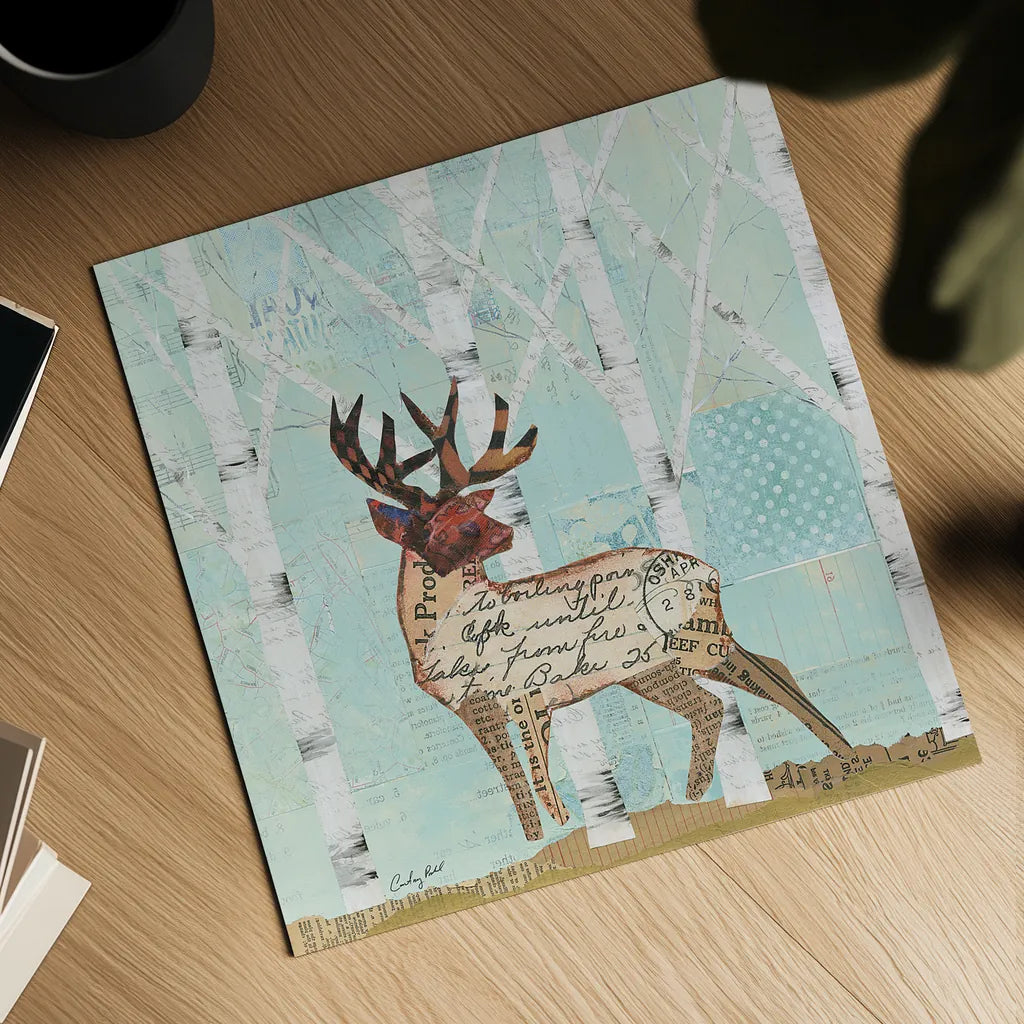 In the Forest III by Courtney Prahl. Shown as a detailed flat fine art print, highlighting archival giclee quality. Available as an archival giclee rolled canvas, fine art paper, or poster print. SKU 22966a.