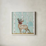 In the Forest III by Courtney Prahl. Shown in a crisp white glass frame for a clean and minimalist style. Available as an archival giclee rolled canvas, fine art paper, or poster print. SKU 22966a.