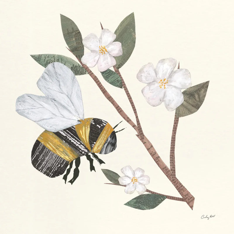 In the Garden Bee II by Courtney Prahl. SKU 78281a. Archival Giclee Fine art print for wall decor.