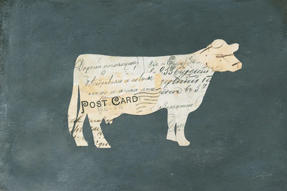 La Vache Cameo by Courtney Prahl. SKU 52524i. Archival Giclee Fine art print for wall decor.