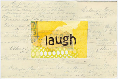 Laugh Collage by Courtney Prahl. SKU 52562i. Archival Giclee Fine art print for wall decor.