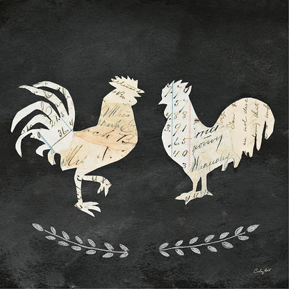 Le Coq Cameo Sq no Words by Courtney Prahl. SKU 21816a. Archival Giclee Fine art print for wall decor.