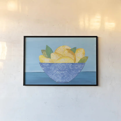 Lemon Elegance by Courtney Prahl. shown as a paper print in a black flame. Available as a archival giclee rolled canvas, fine art paper, or poster print. SKU 98526i.