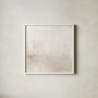 Light Gray Morning Light Crop by Courtney Prahl. Shown in a crisp white glass frame for a clean and minimalist style. Available as an archival giclee rolled canvas, fine art paper, or poster print. SKU 78142a.
