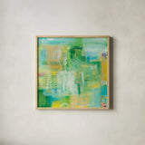 Lively by Courtney Prahl. Shown in a natural wood glass frame for a timeless modern aesthetic. Available as an archival giclee rolled canvas, fine art paper, or poster print. SKU 87802a.