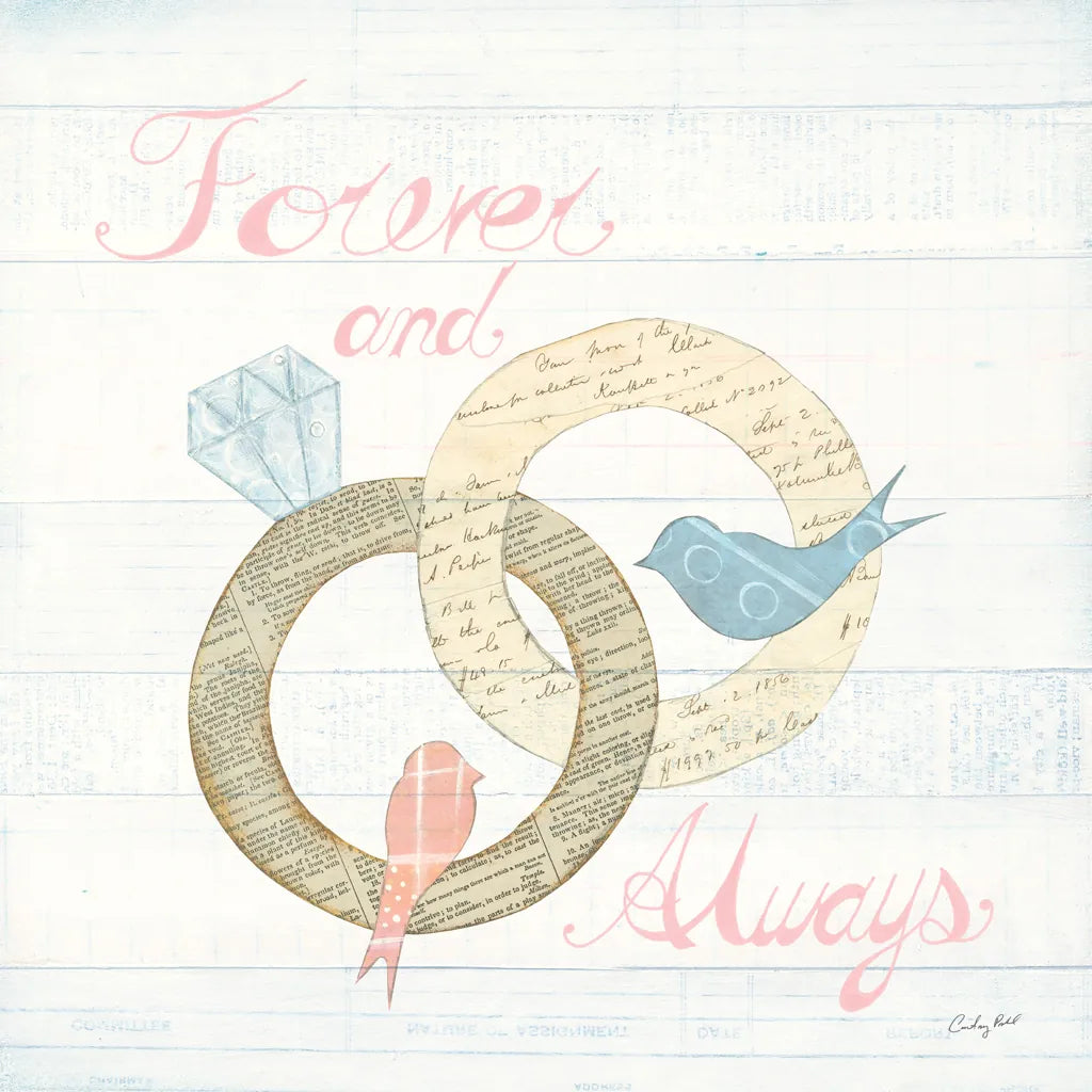 Lovebirds II by Courtney Prahl. SKU 37343a. Archival Giclee Fine art print for wall decor.