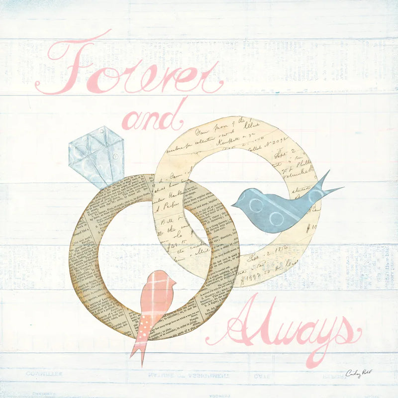 Lovebirds II by Courtney Prahl. SKU 37343a. Archival Giclee Fine art print for wall decor.