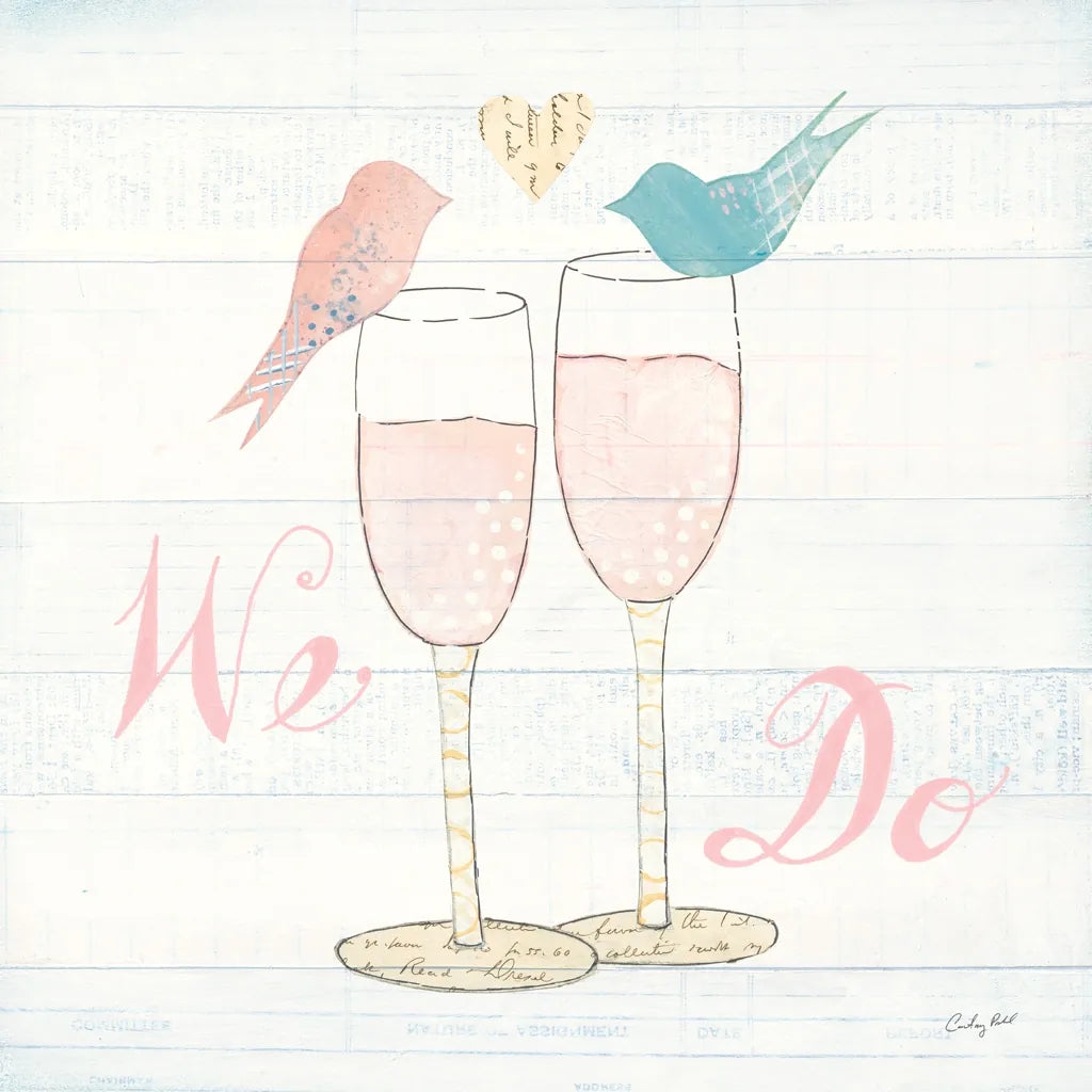 Lovebirds IV by Courtney Prahl. SKU 37345a. Archival Giclee Fine art print for wall decor.