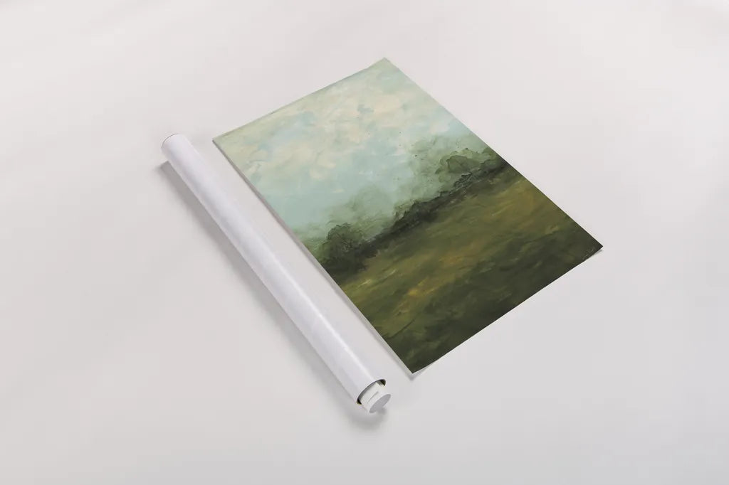 Meadows Edge Dark Crop by Courtney Prahl. shown as a rolled paper print. Available as archival giclee rolled canvas, fine art paper, or poster print. SKU 79047h.