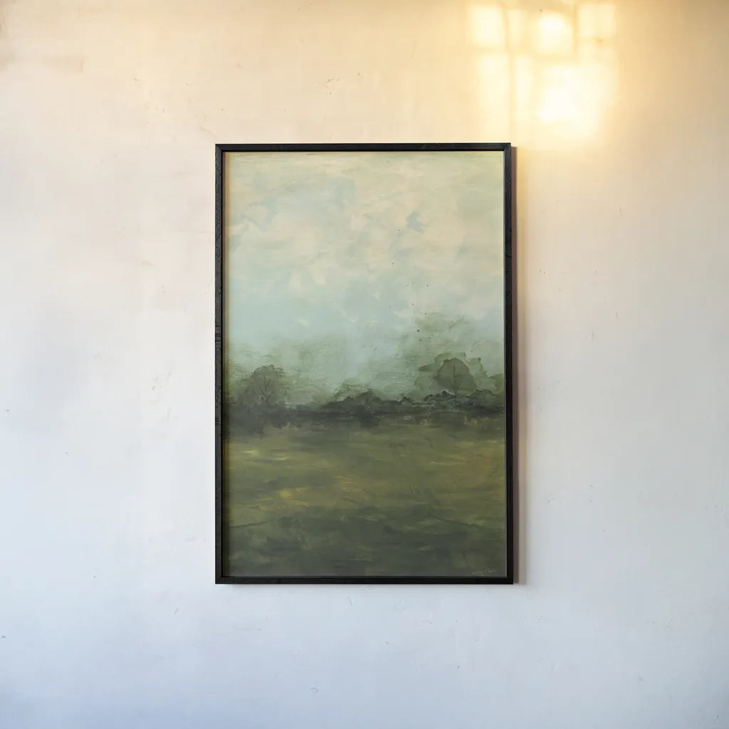 Meadows Edge Dark Crop by Courtney Prahl. shown as a paper print in a black flame. Available as a archival giclee rolled canvas, fine art paper, or poster print. SKU 79047h.