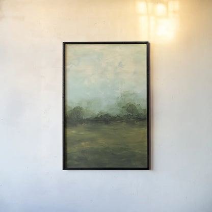 Meadows Edge Dark Crop by Courtney Prahl. shown as a paper print in a black flame. Available as a archival giclee rolled canvas, fine art paper, or poster print. SKU 79047h.