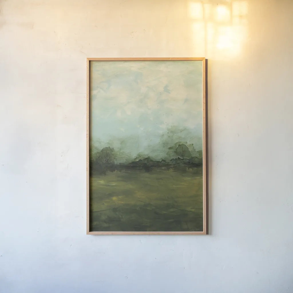 Meadows Edge Dark Crop by Courtney Prahl. shown as a paper print in a natural frame. Available as a archival giclee rolled canvas, fine art paper, or poster print. SKU 79047h.