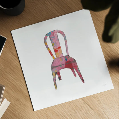 Mod Chairs I by Courtney Prahl. Shown as a detailed flat fine art print, highlighting archival giclee quality. Available as an archival giclee rolled canvas, fine art paper, or poster print. SKU 64269a.
