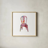Mod Chairs I by Courtney Prahl. Shown in a natural wood glass frame for a timeless modern aesthetic. Available as an archival giclee rolled canvas, fine art paper, or poster print. SKU 64269a.