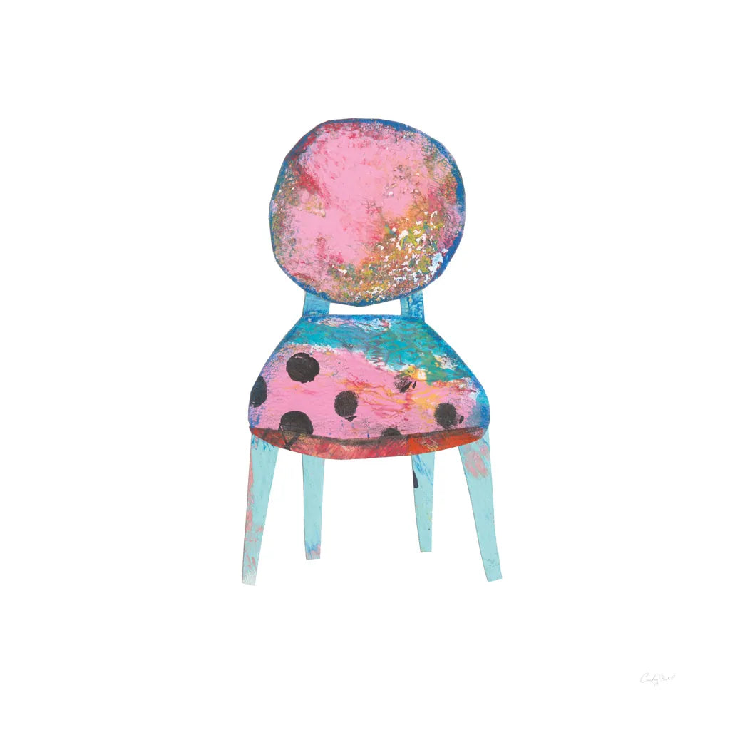 Mod Chairs V by Courtney Prahl. SKU 64273a. Archival Giclee Fine art print for wall decor.
