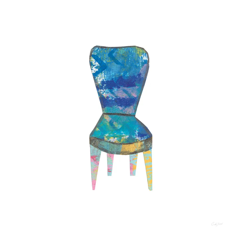 Mod Chairs VI by Courtney Prahl. SKU 64274a. Archival Giclee Fine art print for wall decor.