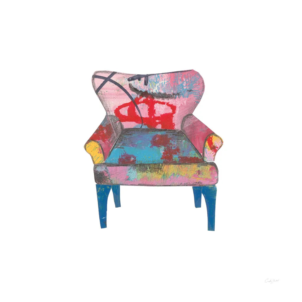 Mod Chairs VIII by Courtney Prahl. SKU 64276a. Archival Giclee Fine art print for wall decor.