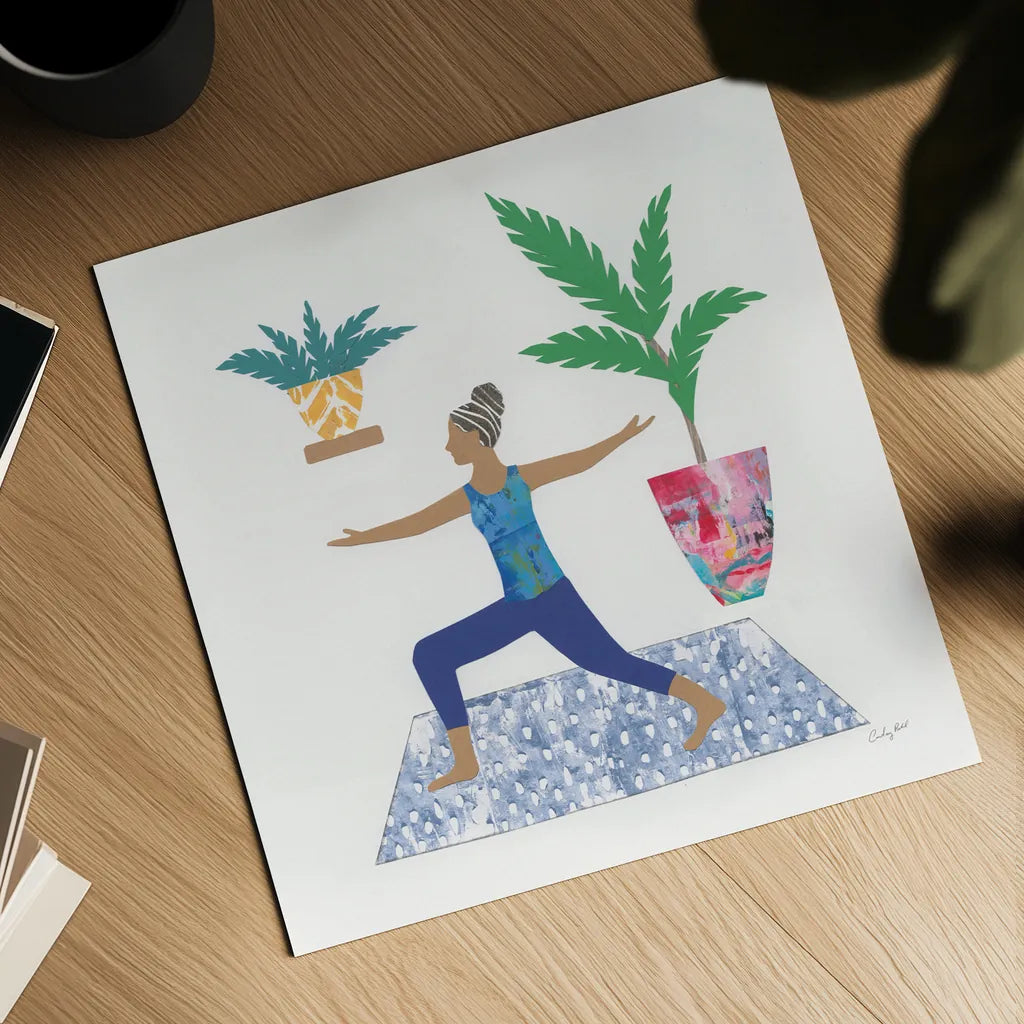 Namaste IV by Courtney Prahl. Shown as a detailed flat fine art print, highlighting archival giclee quality. Available as an archival giclee rolled canvas, fine art paper, or poster print. SKU 64267a.