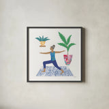 Namaste IV by Courtney Prahl. Shown in a sleek black glass frame for a contemporary gallery look. Available as an archival giclee rolled canvas, fine art paper, or poster print. SKU 64267a.