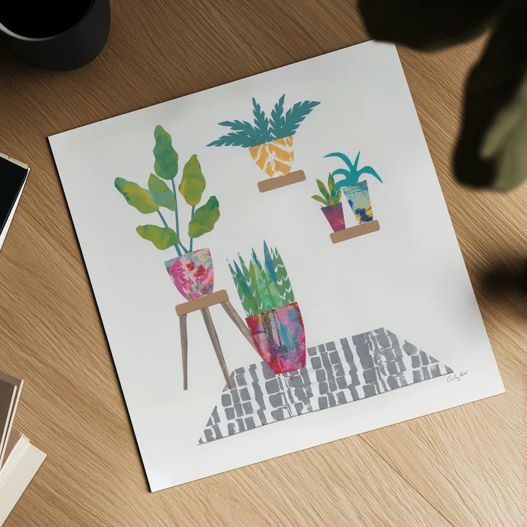 Namaste V by Courtney Prahl. Shown as a detailed flat fine art print, highlighting archival giclee quality. Available as an archival giclee rolled canvas, fine art paper, or poster print. SKU 64268a.