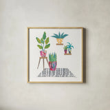 Namaste V by Courtney Prahl. Shown in a natural wood glass frame for a timeless modern aesthetic. Available as an archival giclee rolled canvas, fine art paper, or poster print. SKU 64268a.