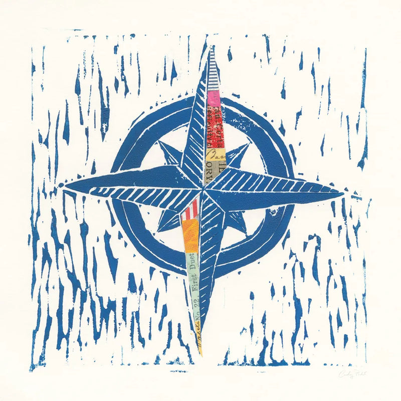Nautical Collage I by Courtney Prahl. SKU 32800a. Archival Giclee Fine art print for wall decor.