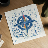 Nautical Collage I by Courtney Prahl. Shown as a detailed flat fine art print, highlighting archival giclee quality. Available as an archival giclee rolled canvas, fine art paper, or poster print. SKU 32800a.