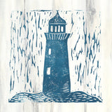 Nautical Collage I On White Wood by Courtney Prahl. SKU 41771a. Archival Giclee Fine art print for wall decor.