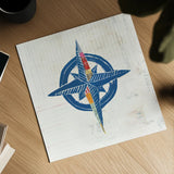 Nautical Collage I on Newsprint by Courtney Prahl. Shown as a detailed flat fine art print, highlighting archival giclee quality. Available as an archival giclee rolled canvas, fine art paper, or poster print. SKU 33864a.
