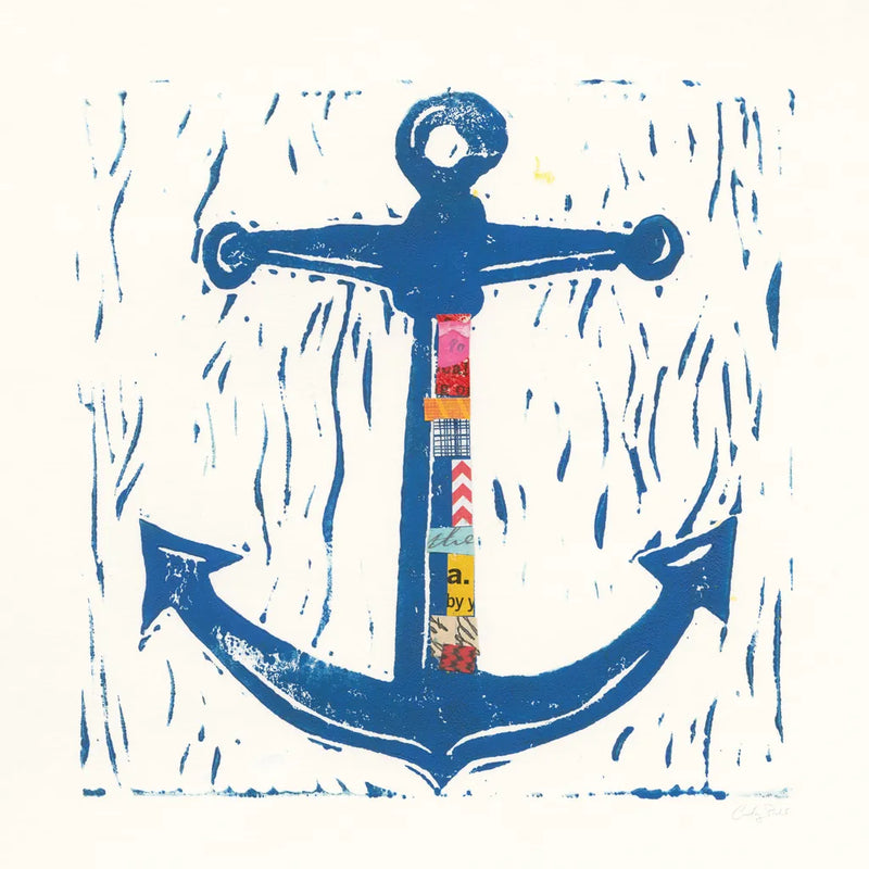 Nautical Collage III by Courtney Prahl. SKU 32802a. Archival Giclee Fine art print for wall decor.