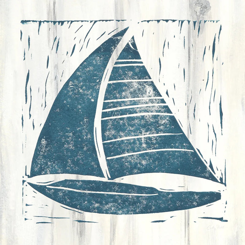 Nautical Collage IV On White Wood by Courtney Prahl. SKU 41773a. Archival Giclee Fine art print for wall decor.