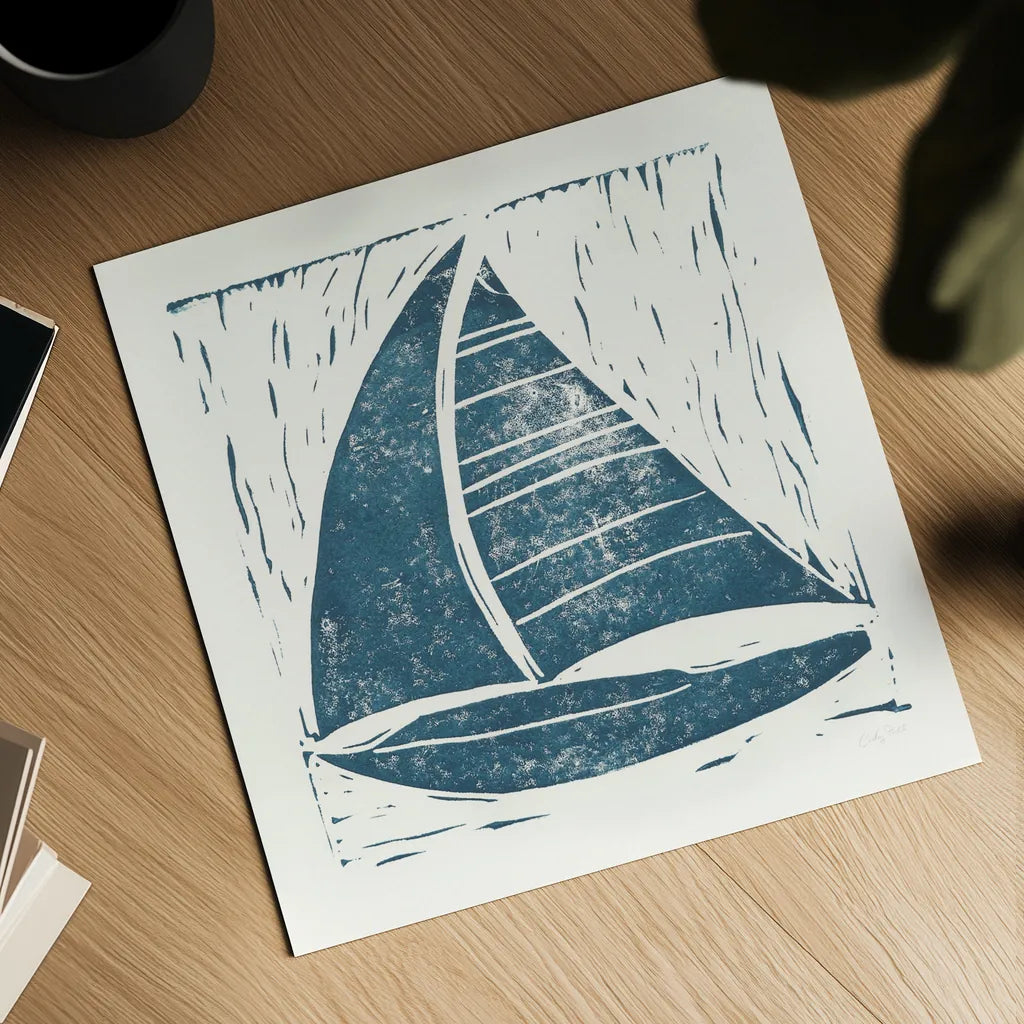 Nautical Collage on White IV by Courtney Prahl. Shown as a detailed flat fine art print, highlighting archival giclee quality. Available as an archival giclee rolled canvas, fine art paper, or poster print. SKU 32807a.