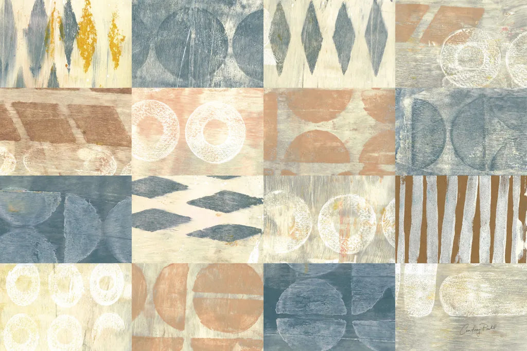 Neutral Blocks by Courtney Prahl. SKU 71952i. Archival Giclee Fine art print for wall decor.