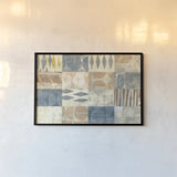 Neutral Blocks by Courtney Prahl. shown as a paper print in a black flame. Available as a archival giclee rolled canvas, fine art paper, or poster print. SKU 71952i.