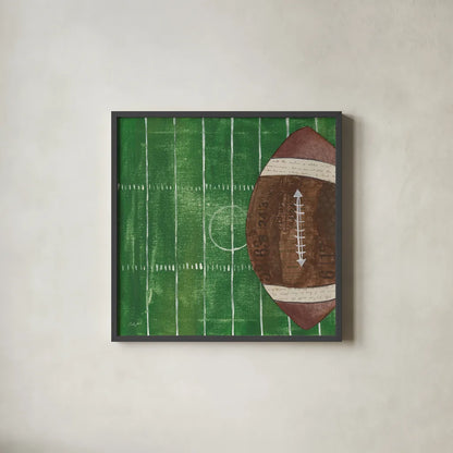 On the Field I by Courtney Prahl. Shown in a sleek black glass frame for a contemporary gallery look. Available as an archival giclee rolled canvas, fine art paper, or poster print. SKU 31723a.