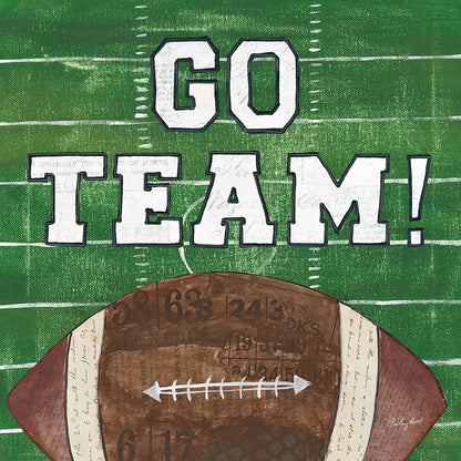 On the Field I Go Team by Courtney Prahl. SKU 32958a. Archival Giclee Fine art print for wall decor.