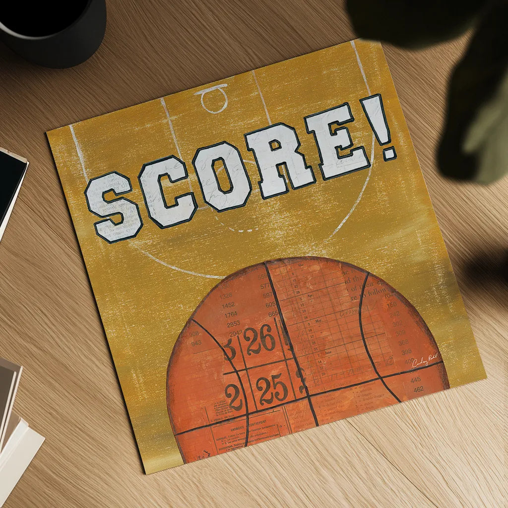 On the Field II Score by Courtney Prahl. Shown as a detailed flat fine art print, highlighting archival giclee quality. Available as an archival giclee rolled canvas, fine art paper, or poster print. SKU 32959a.