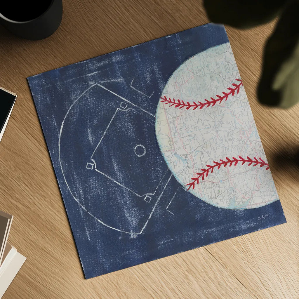 On the Field III by Courtney Prahl. Shown as a detailed flat fine art print, highlighting archival giclee quality. Available as an archival giclee rolled canvas, fine art paper, or poster print. SKU 31725a.