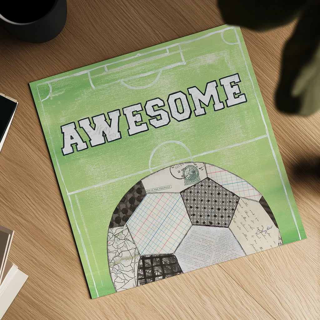 On the Field IV Awesome by Courtney Prahl. Shown as a detailed flat fine art print, highlighting archival giclee quality. Available as an archival giclee rolled canvas, fine art paper, or poster print. SKU 32961a.